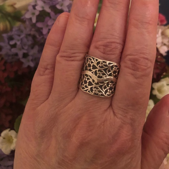 Vintage Silpada Sterling Silver Filigree Scroll Vine Ring R1741 Size 6